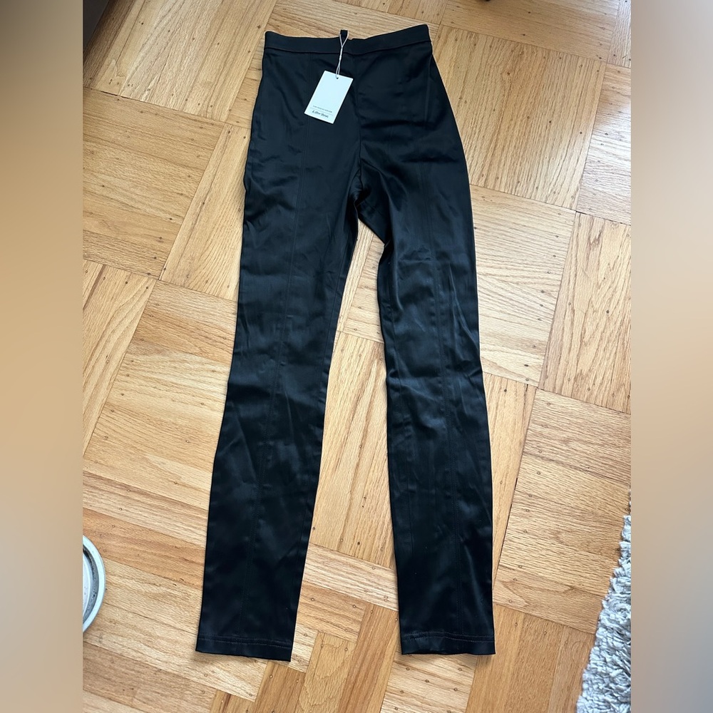& Other Stories Black Satin Trousers NWT